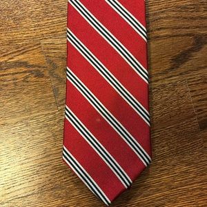 Brooks Brothers Red, Navy and White Stripe Tie